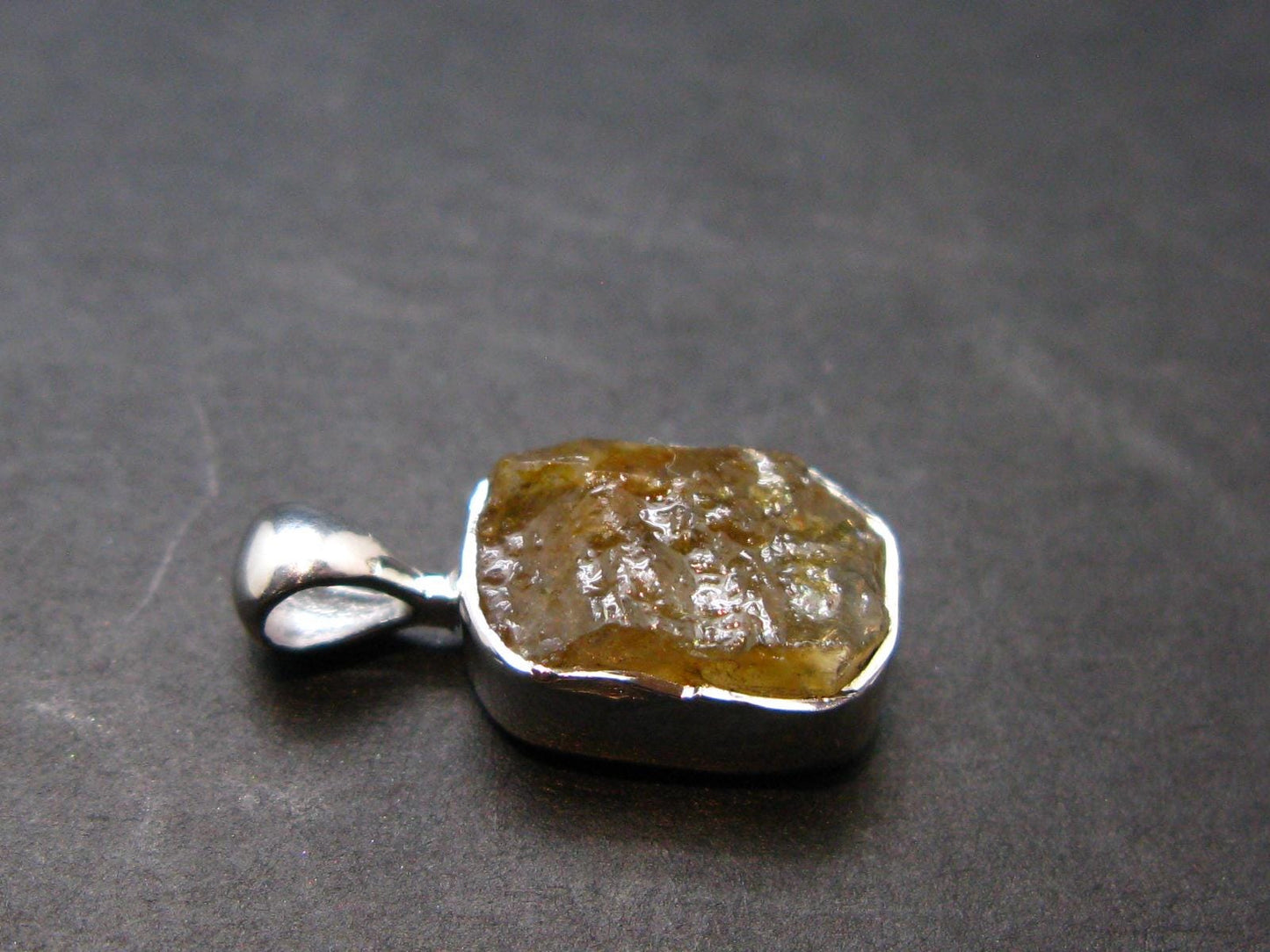 Rare Herderite Crystal Silver Pendant from Brazil - 0.6" - 1.26 Grams