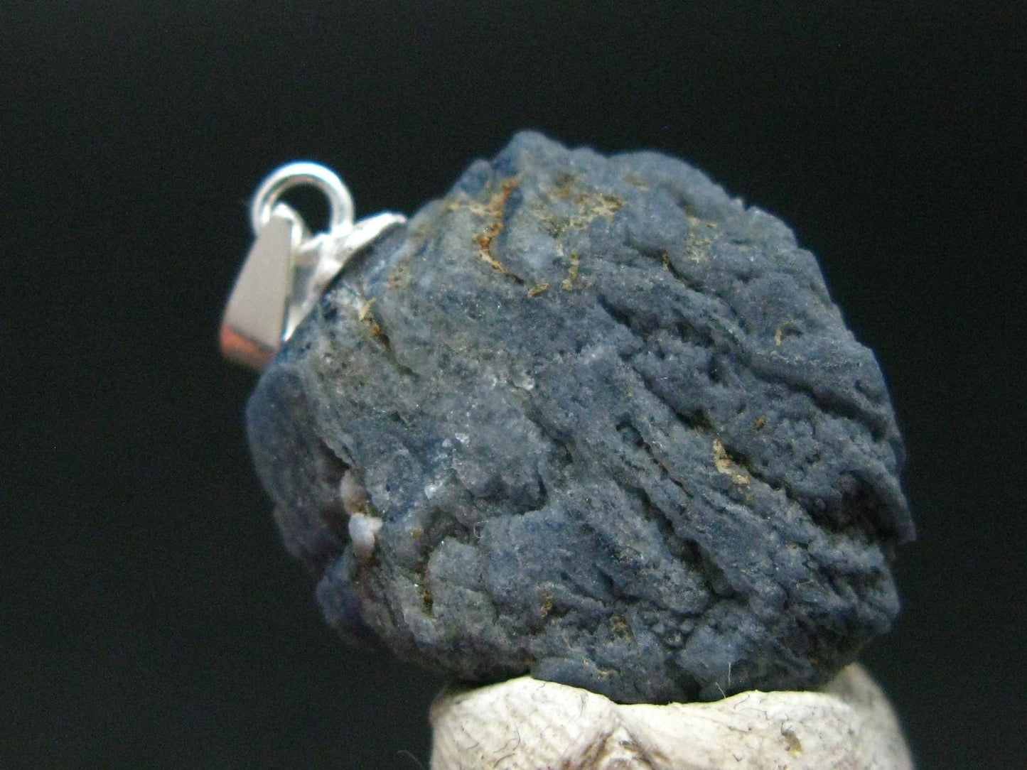 Benitoite Crystal Silver Pendant From California - 1.0" - 3.22 Grams