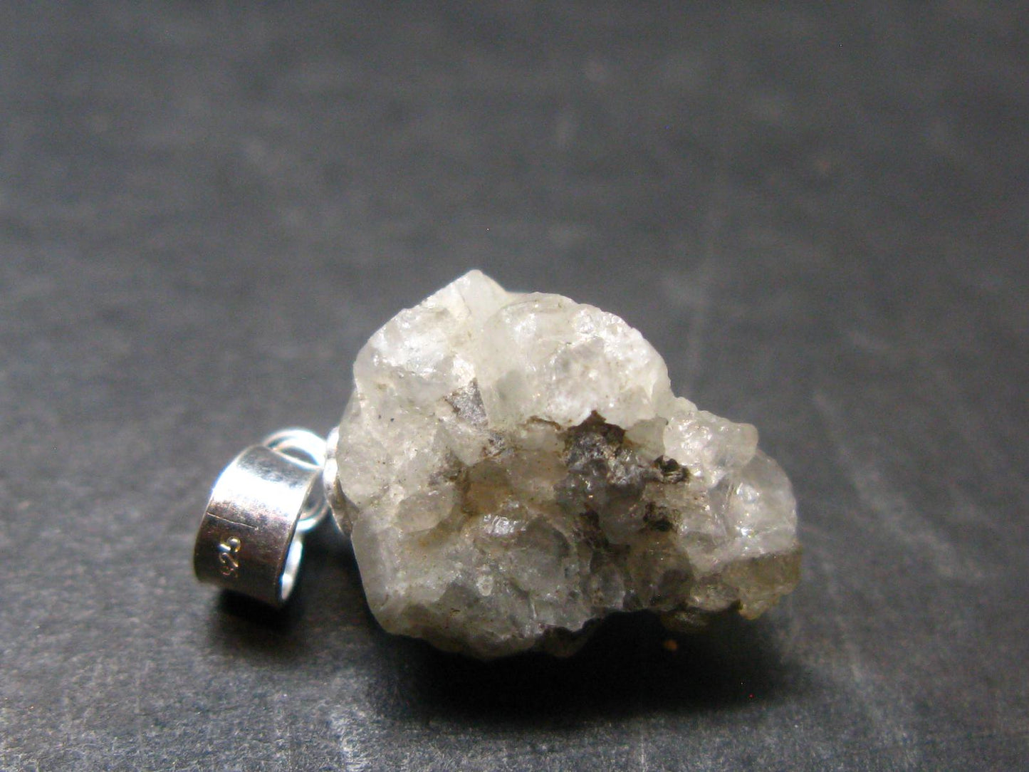 Phenakite Phenacite Crystal Silver Pendant from Russia - 0.7" - 1.18 Grams