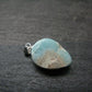 Rare Blue Larimar Pectolite Silver Pendant From Dominican Republic - 0.9"