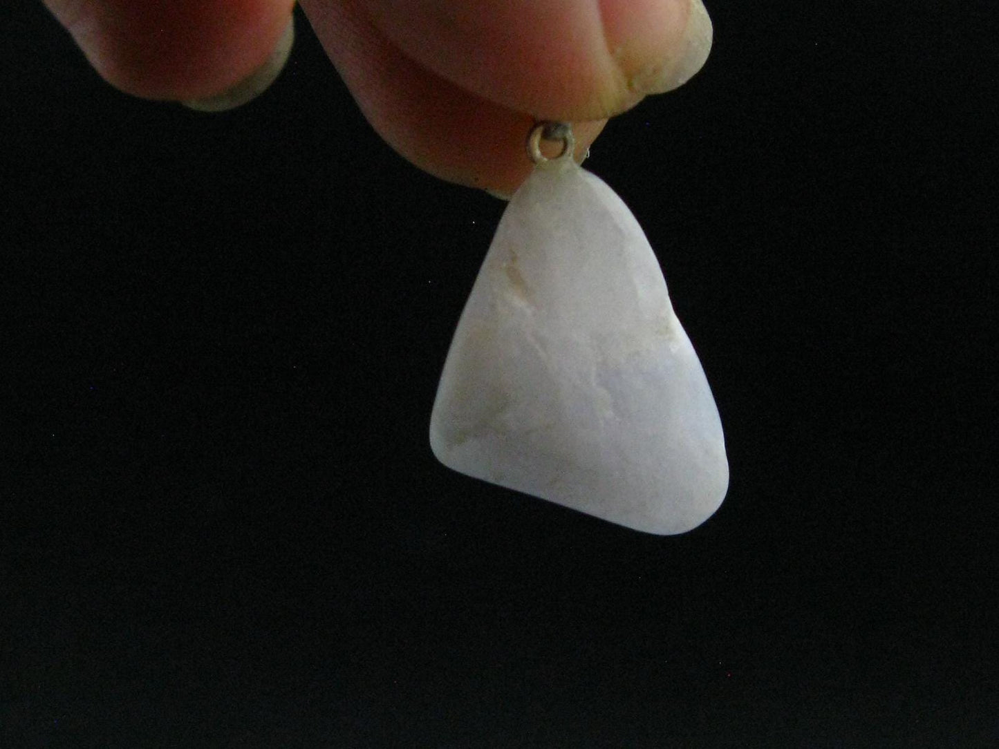 Nice Lilac Amblygonite Crystal Silver Pendant from Brazil - 1.1" - 4.30 Grams