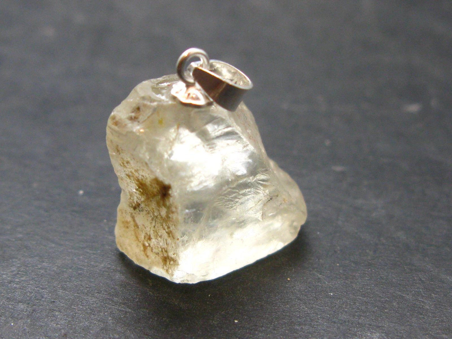 Bytownite Golden Labradorite Silver Pendant From Mexico - 0.9"