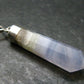 Blue Lace Agate 925 Silver Pendant from Namibia - 1.8" - 4.32 Grams