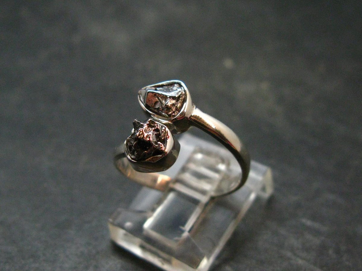 Large Meteorite Campo Del Cielo Sterling Silver Ring From Argentina - 2.58 Grams - Size 7