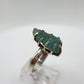 Grandidierite Ring Raw Blue Green Gemstone Silver Ring Natural Crystal Statement Jewelry Gift