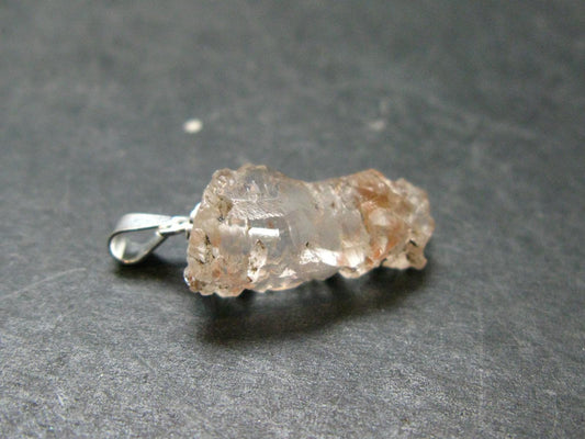 Rare Terminated Gemmy Nirvana (Pink Ice) Quartz Crystal Silver Pendant from the Himalayas - 1.0" - 2.06 Grams