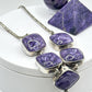 Charoite & Sterling Silver Statement Necklace - 72.87 Grams