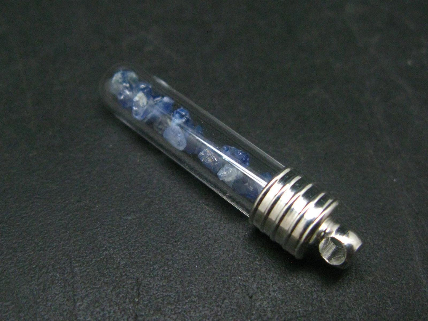 Rare Gem Benitoite Bottle Pendant From USA - 1.3"