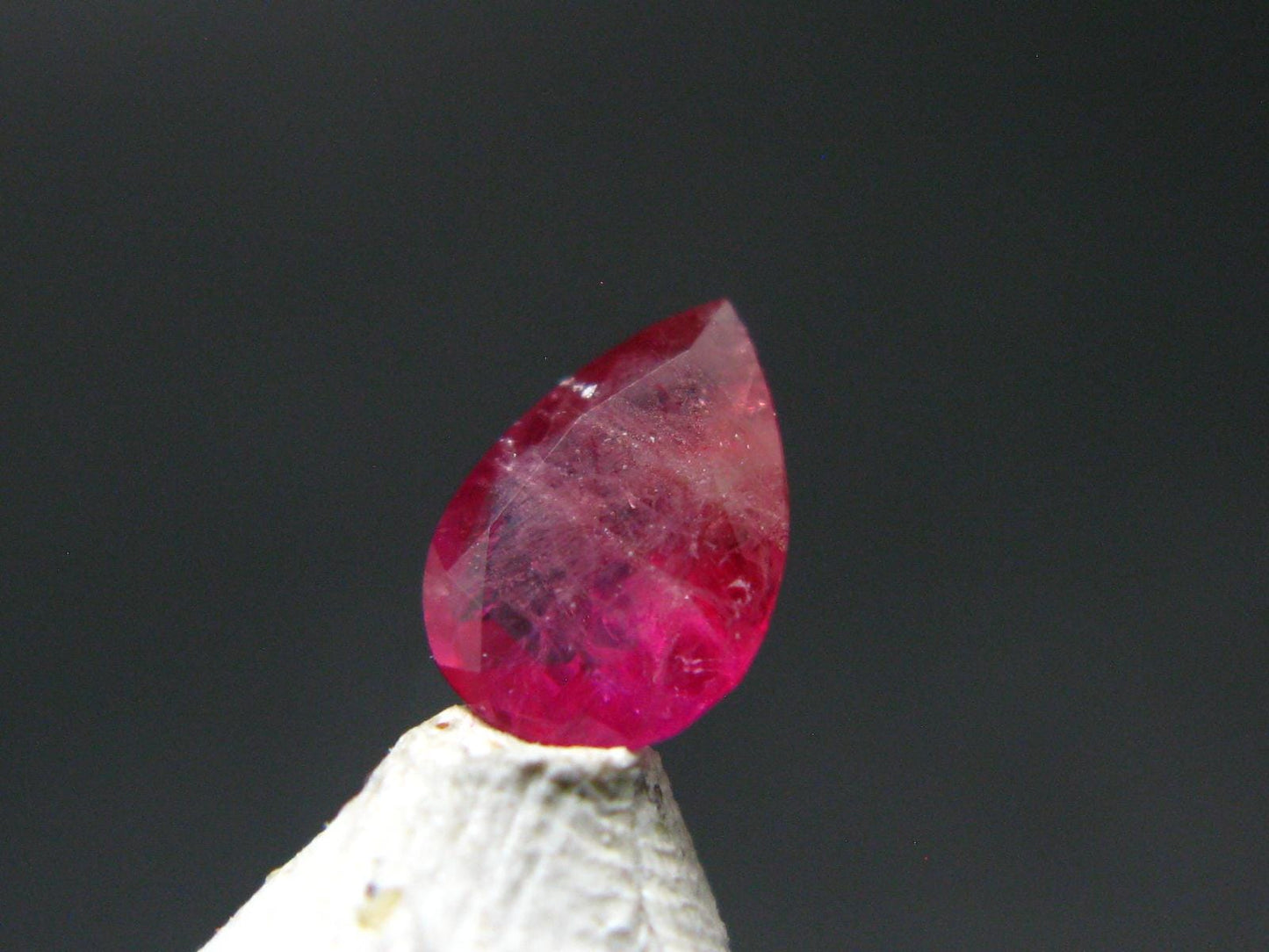 Beautiful Rare Gem Bixbite Red Beryl Emerald Cut Stone From Utah USA - 0.43 Carats - 6.5x4.6mm