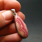 Rhodochrosite Sterling Silver Pendant From Alma Colorado - 1.4" - 6.07 Grams