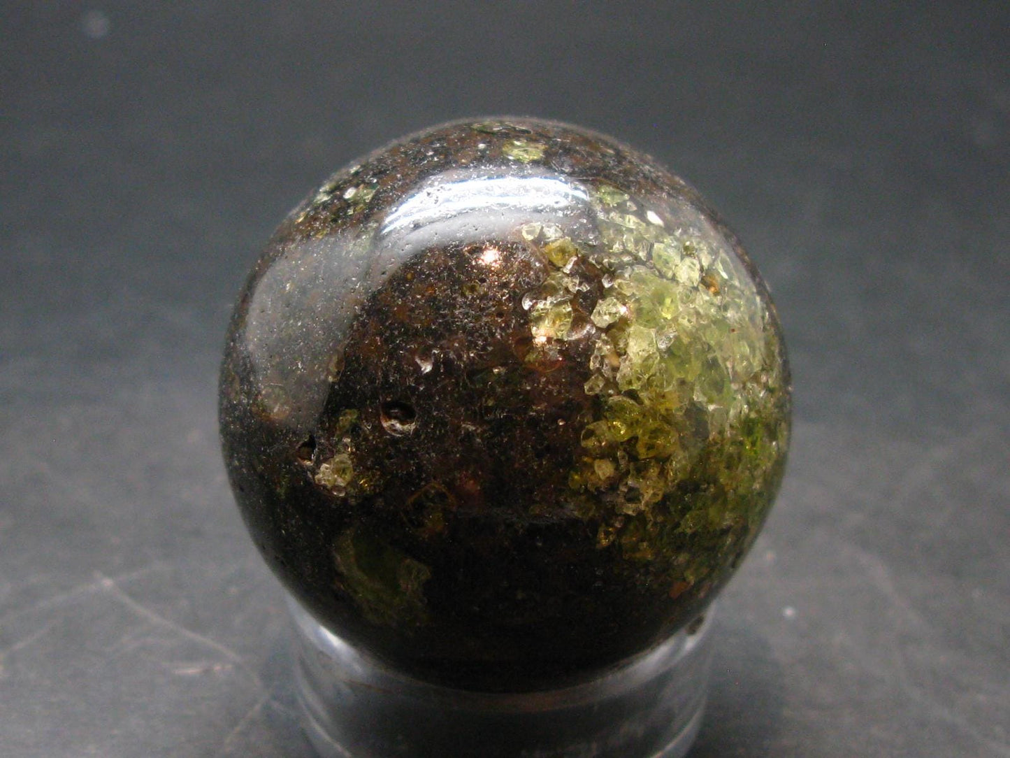 Peridot Olivine Sphere from Arizona, USA - 1.5" - 78.6 Grams