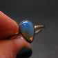 Natural Cabochon Opal 925 Sterling Silver Ring from Ethiopia - 1.93 Grams - Size 10
