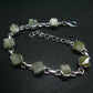 Rhodizite Rhodozite Silver Bracelet From Madagascar- 7" - 13.6 Grams