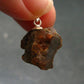 Fire Agate Silver Pendant From Mexico - 0.9" - 2.15 Grams