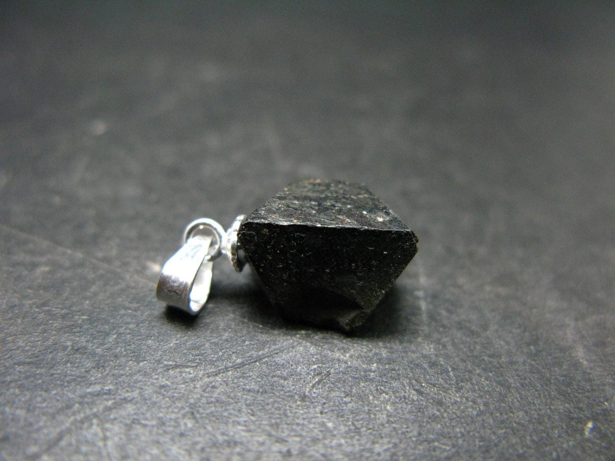 Magnetite Crystal Silver Pendant From Bolivia - 0.7" - 1.84 Grams