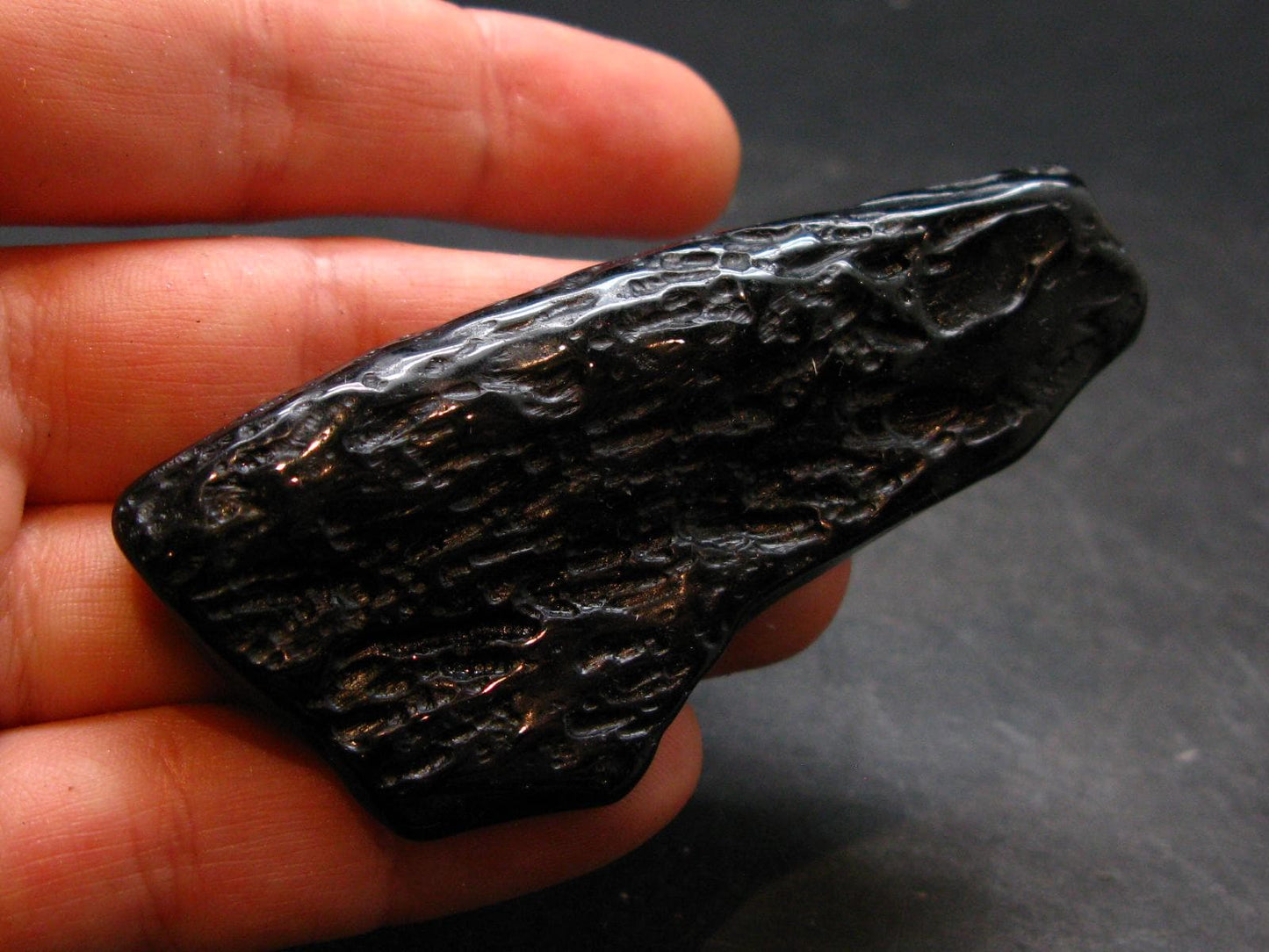 Rare Large Black Tibetan Tektite Tumbled Stone from Tibet - 2.7" - 25.60 Grams