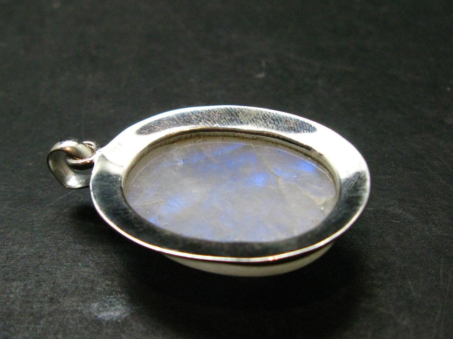 Natural Glow From Inside Moonstone 925 Silver Pendant - 1.7" - 11.07 Grams