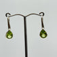 Sterling Silver Peridot Teardrop Dangle Earrings | August Birthstone