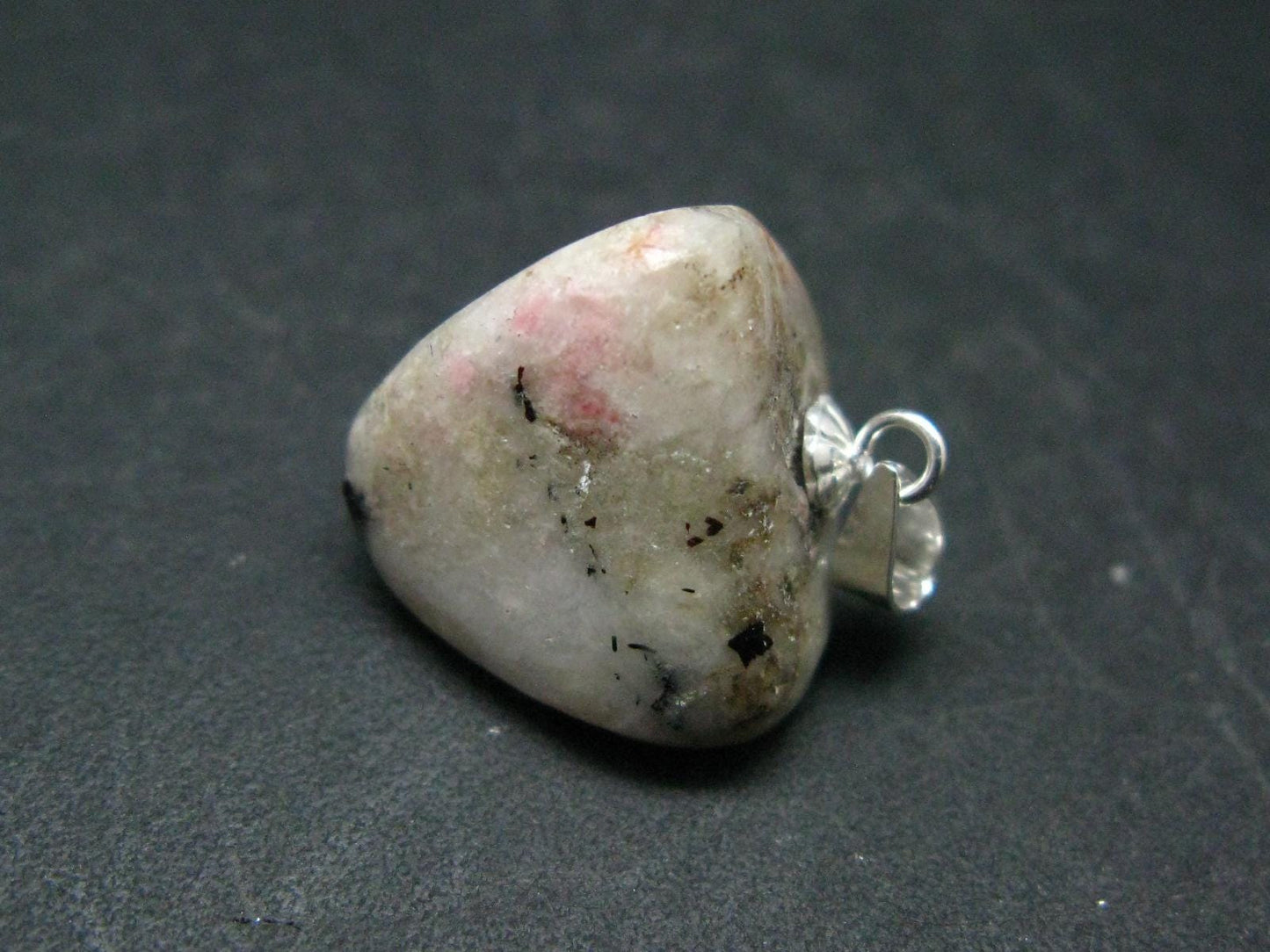 Tugtupite Sterling Silver Pendant From Greenland - 0.9" - 4.00 Grams