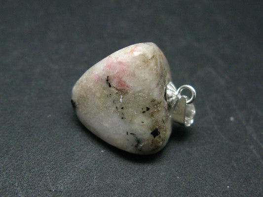 Tugtupite Sterling Silver Pendant From Greenland - 0.9" - 4.00 Grams