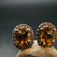 Stone of Success!! Natural Faceted Golden Yellow Citrine Sterling Silver Stud Earrings - 2.90 Grams