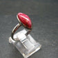 Vivid Juice Carmine Red Gem Rhodonite Silver Ring From Brazil - 2.82 Grams - Size 7