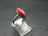 Vivid Juice Carmine Red Gem Rhodonite Silver Ring From Brazil - 2.82 Grams - Size 7