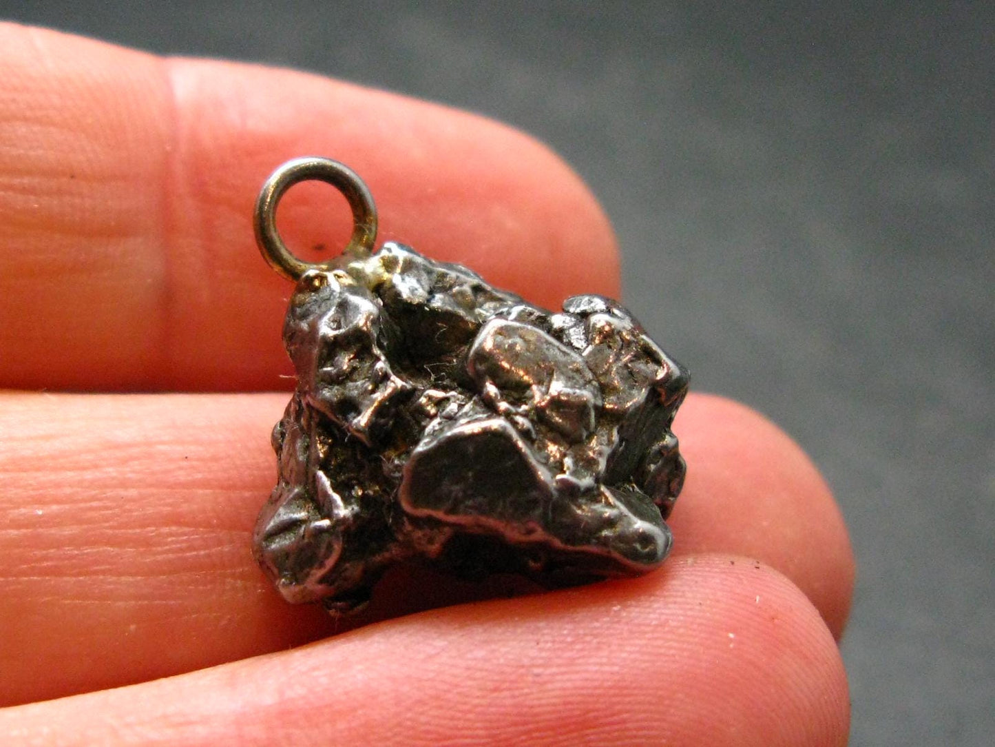 Large Campo Del Cielo Meteorite Pendant from Argentina - 0.8" - 7.39 Grams