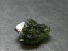 Moldavite Tektite Silver Pendant from Czech Republic - 0.7" - 1.17 Grams