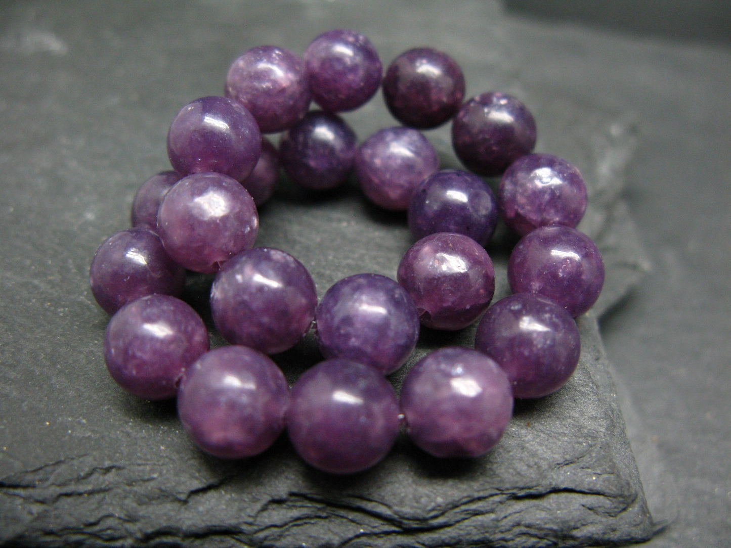 Lepidolite Genuine Bracelet ~ 7 Inches ~ 8mm Round Beads