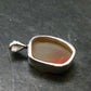 Raw Fire Opal Sterling Silver Pendant From Mexico - 0.8" - 1.55 Grams
