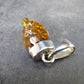 Natural Unheated Citrine Sterling Silver Pendant from Zambia - 1.2" - 2.00 Grams