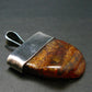 Natural Cognac Baltic Amber 925 Silver Pendant - 1.6"