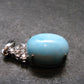 Summer’s Sea!! Rare Polished Cabochon Blue Larimar Pectolite Silver Pendant From Dominican Republic - 1.0" - 2.97 Grams