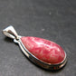 Rhodochrosite Silver Plated Pendant From Argentina - 1.4" - 6.73 Grams