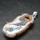Moss Agate Silver Plated Pendant From Brazil - 6.99 Grams - 1.8"