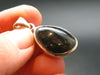 Very Rare Sterling Silver Nuumite Nuummite Pendant From Greenland - 1.1" - 4.33 Grams