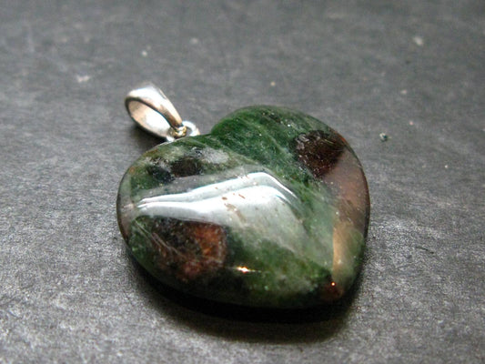 Rare Eclogite Heart Pendant From Norway - 1.0" - 4.05 Grams