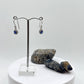 Sapphire Halo Dangle Earrings | Natural Blue Sapphire Drop Earrings | Sterling Silver Earrings | September Birthstone - Weight 2.04 Grams