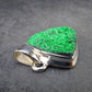 Uvarovite (Green Chromium Garnet) Cluster Silver Pendant from Russia - 1.3" - 7.01 Grams