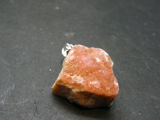 Cobaltocalcite Cobalto Calcite Silver Pendant From Morocco - 1.1" - 6.81 Grams