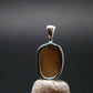 Large Natural Agni Gold Danburite Sterling Silver Pendant from Tanzania - 1.1" - 1.18 Grams