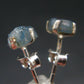 Santa Maria Aquamarine Crystal Stud Earrings In Sterling Silver From Brazil - 0.4"