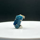 Raw Blue Apatite Sterling Silver Pendant | Natural Crystal Charm