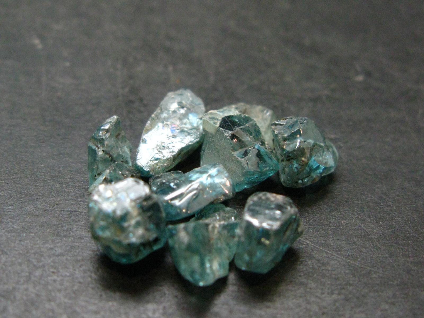 Lot of 10 Blue Zircon Crystals From Cambodia - 44.60 Carats