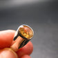 Fabulous Untreated Faceted Gem Imperial Topaz 925 Silver Ring from Brazil - Size 9 - 5.51 Grams
