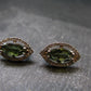 Moldavite Tektite Silver Earrings from Czech Republic - 4.86 Grams