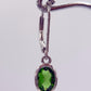 Green Helenite Drop Earrings in Sterling Silver – Oval Gemstone Dangles