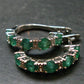 Gem Emerald Faceted Silver Earrings From Colombia - 4.33 Grams Total