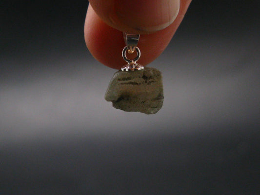 Phenakite Phenacite Silver Pendant from Brazil - 0.6 Inches - 0.82 Grams